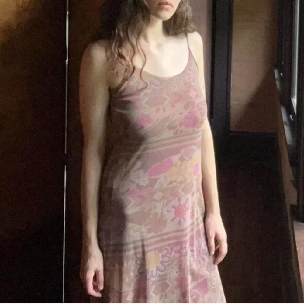 vintage y2k mesh maxi dress